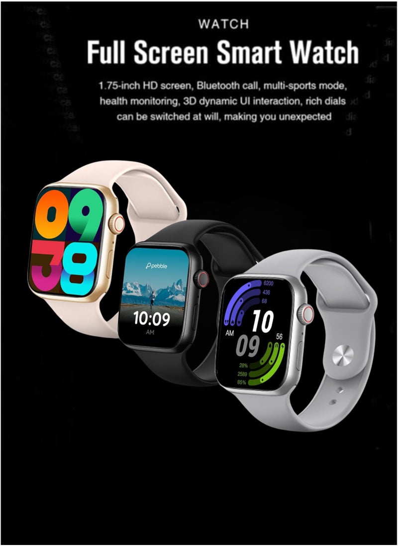 WISME - WS 77 Mini Smartwatch ,3 Bands,  HD Display, Bluetooth Calling Waterproof Fitness Watches Compatible With Android iOS | Pink - Image 1