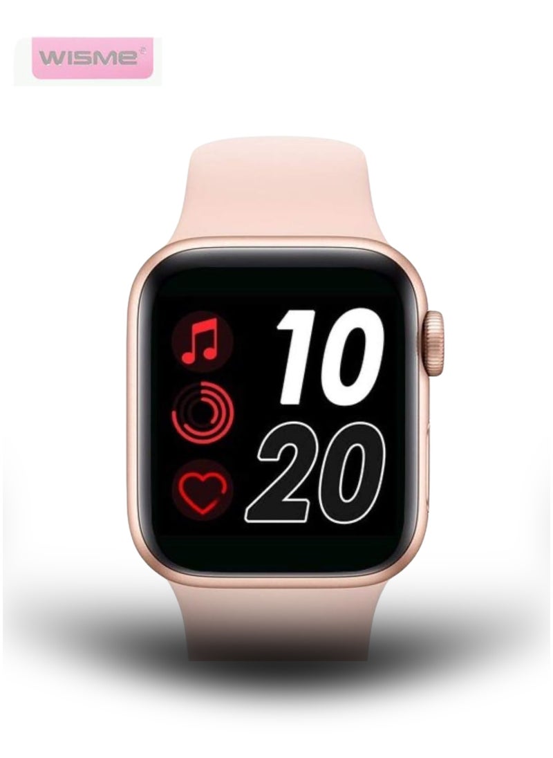 WISME - WS 77 Mini Smartwatch ,3 Bands,  HD Display, Bluetooth Calling Waterproof Fitness Watches Compatible With Android iOS | Pink - Image 1