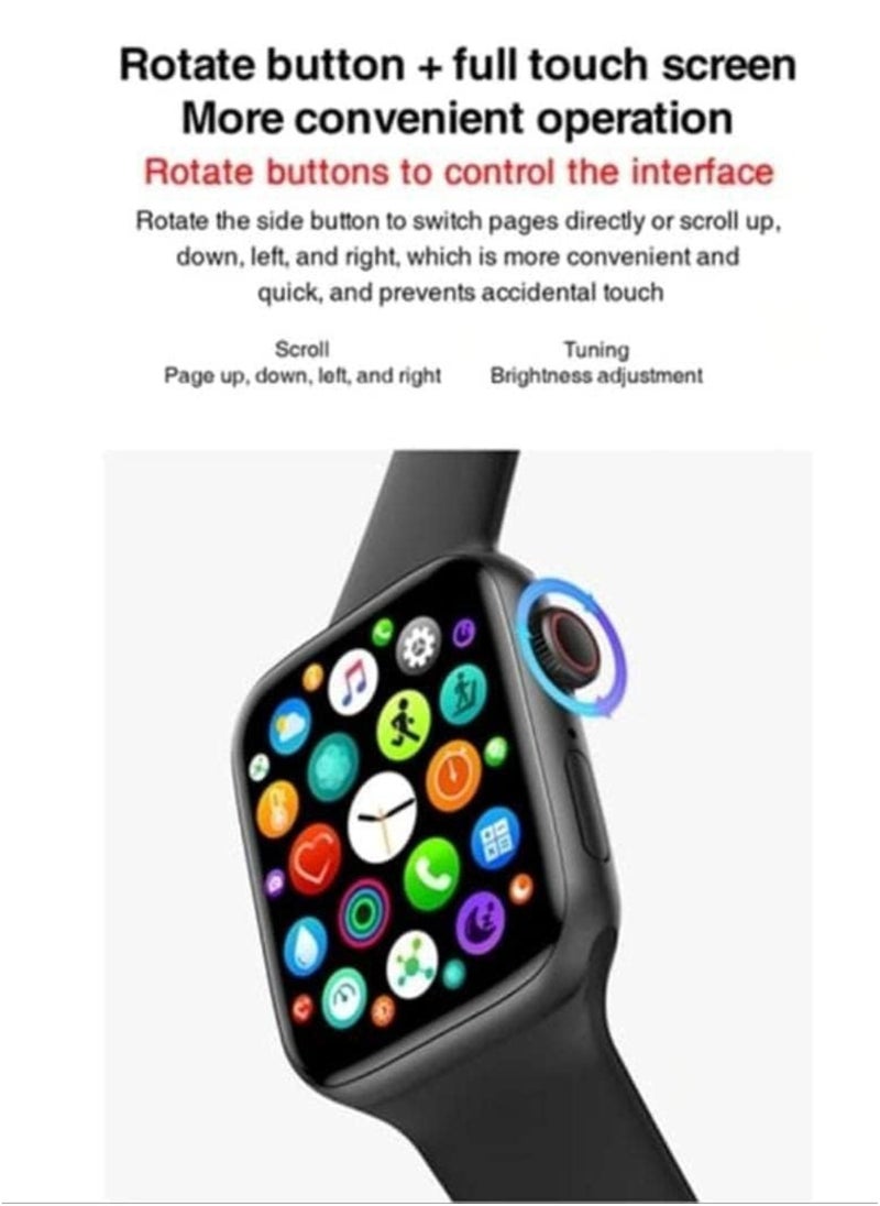 WISME - WS 77 Mini Smartwatch ,3 Bands,  HD Display, Bluetooth Calling Waterproof Fitness Watches Compatible With Android iOS | Pink - Image 1