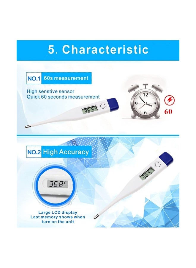 Digital Body Thermometer for All Ages - Accurate and Reliable for Adults, Kids, Babies, and Seniors - Perfect for Home and Family Use (Blue) - Image 4