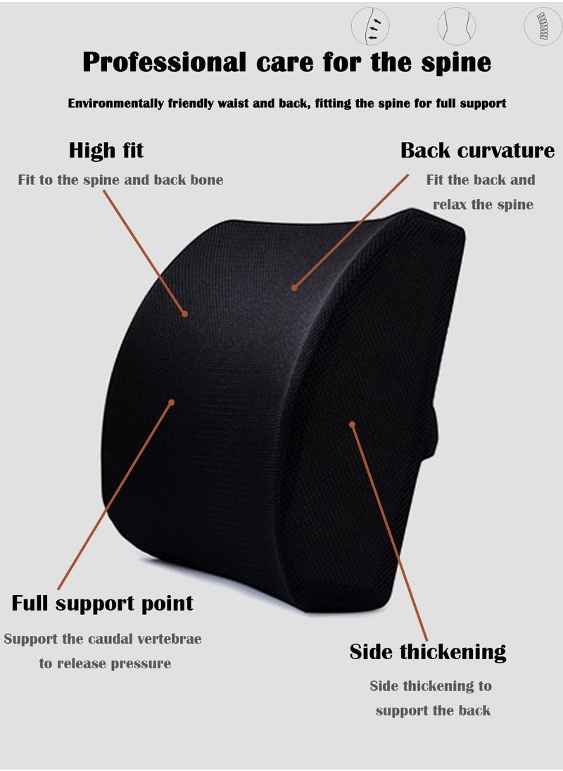 EqiEch 3D Mesh Covered Breathable Ergonomic Gel Enhanced Waist Memory Foam Pad Is Designed To Relieve Lower Back Pain  - Image 2