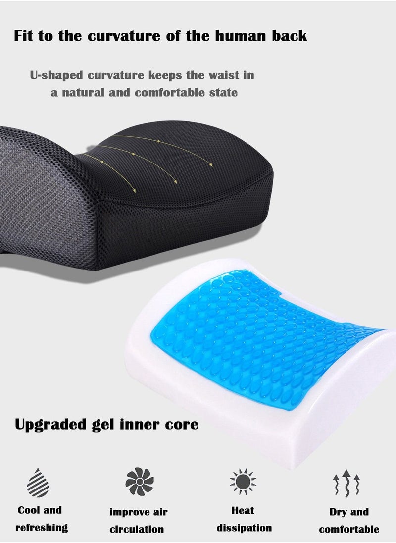 EqiEch 3D Mesh Covered Breathable Ergonomic Gel Enhanced Waist Memory Foam Pad Is Designed To Relieve Lower Back Pain  - Image 3