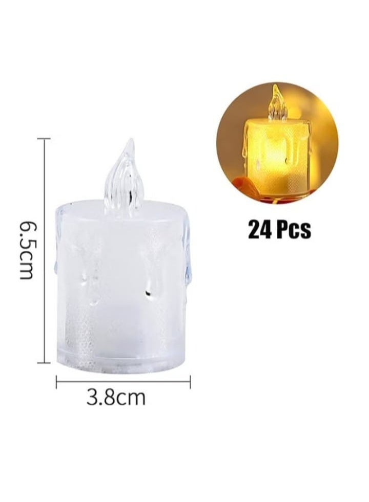 عبوة 24 شمعة كريستال LED لرمضان - Image 4