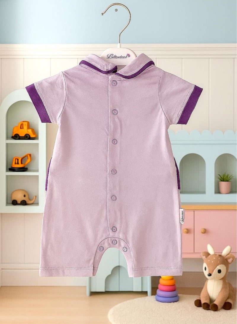 أندرينا  طقم أطفال بنفسجي برسمة أرنب ، ملابس مواليد بناتي ناعمة وعصرية - Image 3