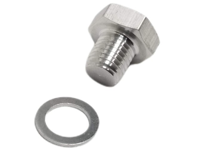 M12 15 LS Coolant Temperature Sensor Plug Cylinder Head Temp Water Aluminum Hex Plug Metric Thread LS Swap LS1 LSX LS3 Vortec 53L 48L 57L 60L 62L LQ4 L76 M1215 M12x15
