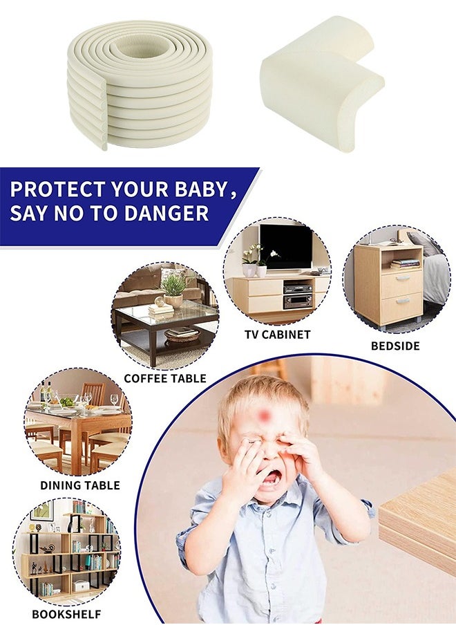 Super ZYouth - Baby Proofing Edge and Corner Guard Protector Set, 6 Feet Edges & 8 Foam Corners, Furniture and Tables Child Baby Proof Bumpers - Image 1