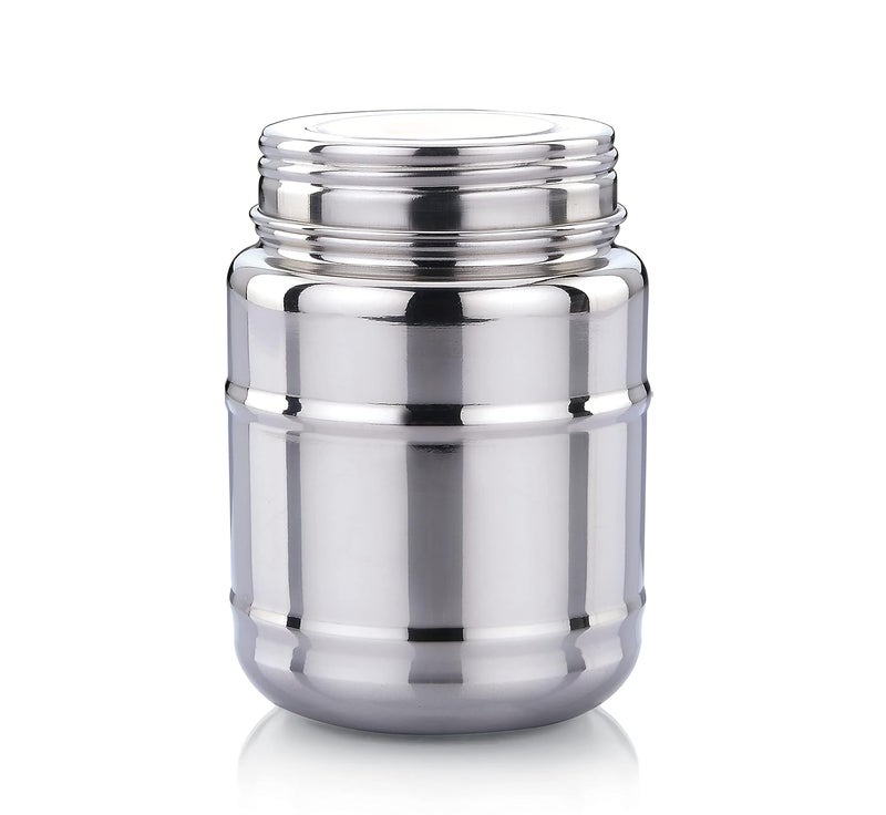 Expresso Stainless Steel Horlicks Bottle/Jar/Storage Container With Threading Screw Cap, Pack Of 2, Size 3, 450 Ml, Blue-Violet - Image 4