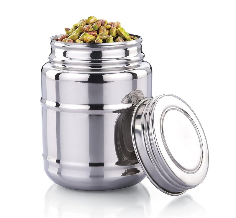 Expresso Stainless Steel Horlicks Bottle/Jar/Storage Container With Threading Screw Cap, Pack Of 2, Size 3, 450 Ml, Blue-Violet - Image 3