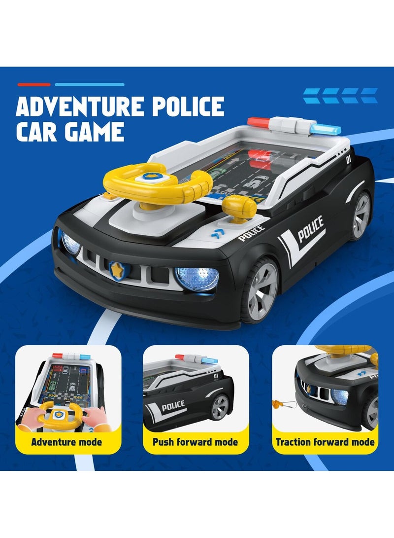 Kids Steering Wheel Toy, Police Car Model, Driving Racing Toy, Children's Vehicle, Adventure, Education, Multi-color Sound Simulation - Image 3