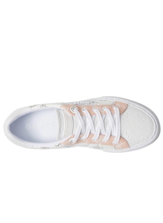 GUESS حذاء رياضي نسائي لوفن، أبيض/وردي، 38 EU - Image 3