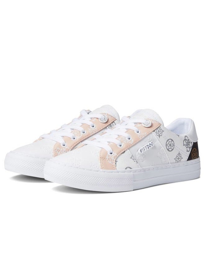 GUESS حذاء رياضي نسائي لوفن، أبيض/وردي، 38 EU - Image 1