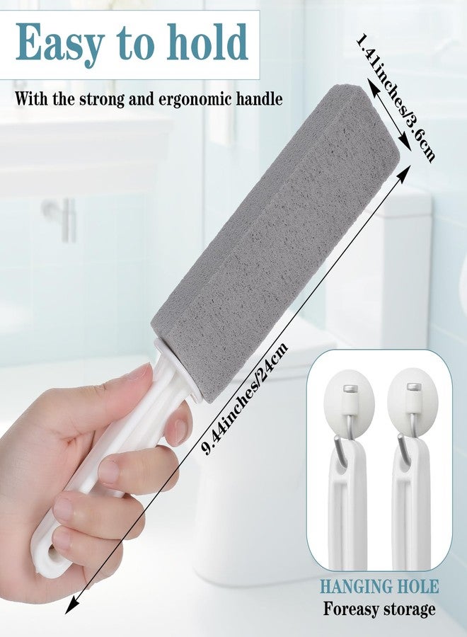 Kifmurase 20Pcs Pumice Stone for Cleaning, Pumie Scouring Stick with Handle, Toilet Stone Brush Block, Hard Water Stain Remover for Toilet, Bathtubs, Sinks, Swimming Pools, Grills - Image 2