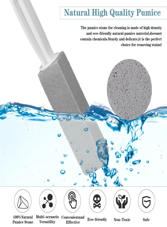 Kifmurase 20Pcs Pumice Stone for Cleaning, Pumie Scouring Stick with Handle, Toilet Stone Brush Block, Hard Water Stain Remover for Toilet, Bathtubs, Sinks, Swimming Pools, Grills - Image 3