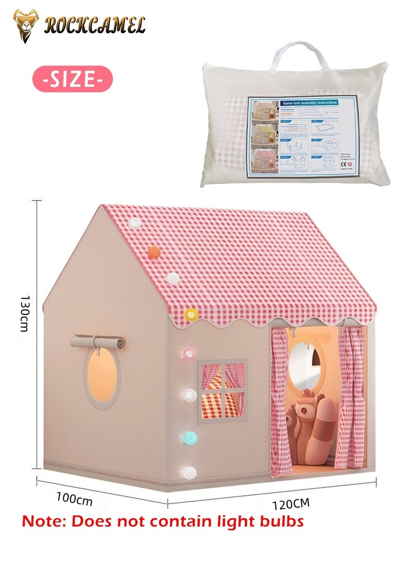 ROCKCAMEL خيمة أطفال بإطار معدني وحقيبة تخزين، بيت لعب داخلي للأولاد والبنات، سهلة التركيب والطي، لا تتضمن إضاءة، هدية عيد ميلاد الأطفال، بيت لعب للأطفال 120 سم طول × 100 سم عرض × 130 سم ارتفاع - Image 3