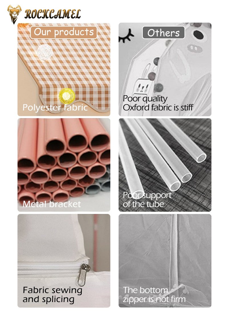 ROCKCAMEL خيمة أطفال بإطار معدني وحقيبة تخزين، بيت لعب داخلي للأولاد والبنات، سهلة التركيب والطي، لا تتضمن إضاءة، هدية عيد ميلاد الأطفال، بيت لعب للأطفال 120 سم طول × 100 سم عرض × 130 سم ارتفاع - Image 4