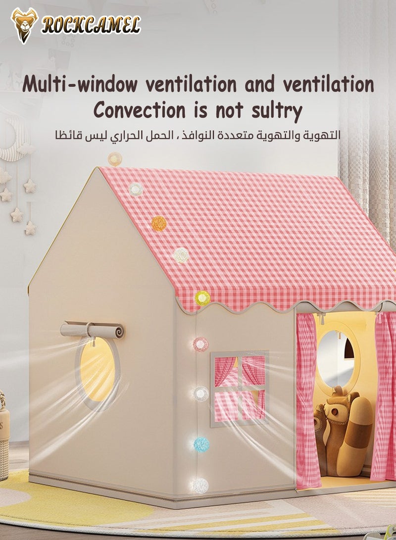 ROCKCAMEL خيمة أطفال بإطار معدني وحقيبة تخزين، بيت لعب داخلي للأولاد والبنات، سهلة التركيب والطي، لا تتضمن إضاءة، هدية عيد ميلاد الأطفال، بيت لعب للأطفال 120 سم طول × 100 سم عرض × 130 سم ارتفاع - Image 5