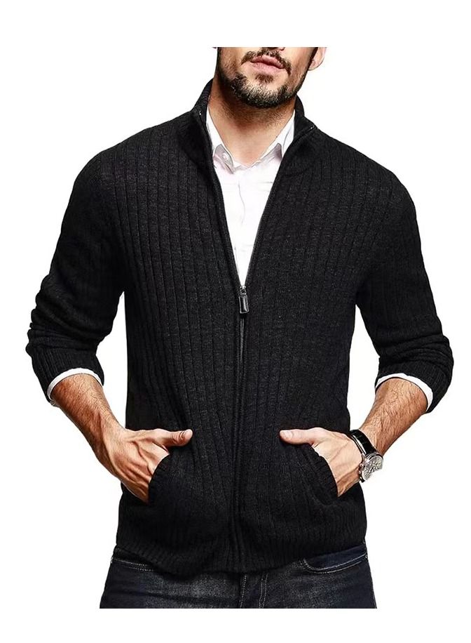 Loquat New Fall/winter Sweater Men's Solid Color Half Turtleneck Sweater  - Image 2