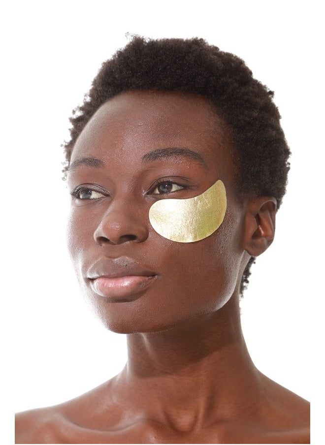 SKIN GYM Gold Foil Eye Mask, Facial Skin Care Products With Hyaluronic Acid for a Hydrated Look, Naturally Reduces Fine Lines & Wrinkles and Treats Dark Circles, Single  - Image 5