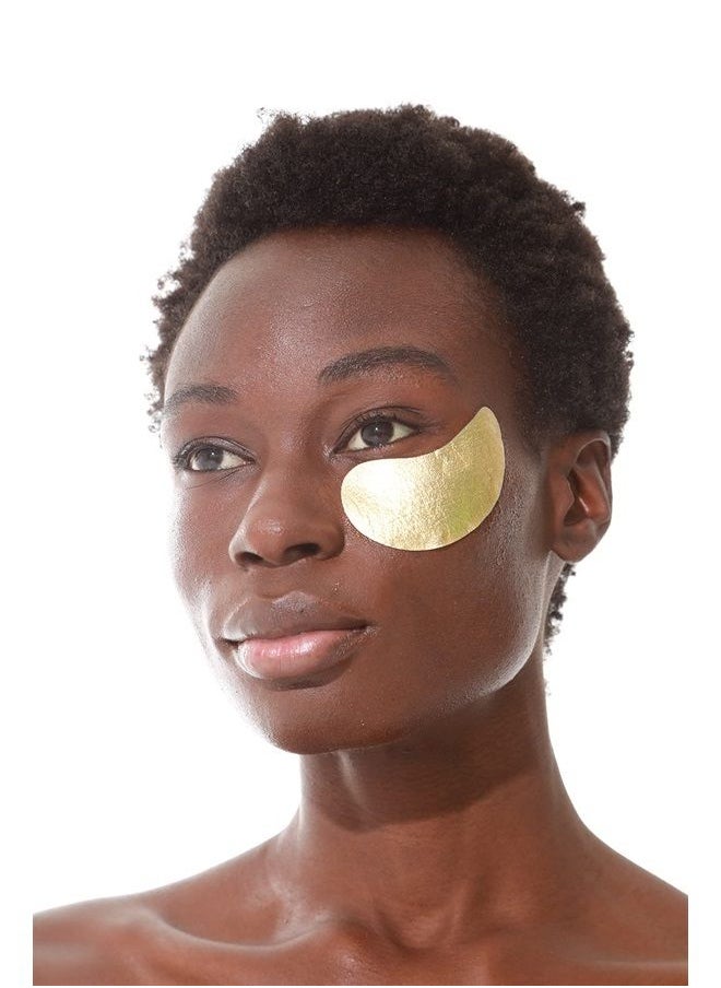 SKIN GYM Gold Foil Eye Mask, Facial Skin Care Products With Hyaluronic Acid for a Hydrated Look, Naturally Reduces Fine Lines & Wrinkles and Treats Dark Circles, Single  - Image 2