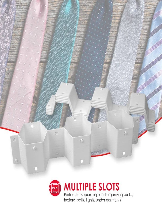 Home Basics Drawer Divider Organizer 8PCS DIY Plastic Grid Honeycomb Drawer Dividers White Snap-In Design - Customizable Storage Solution for Socks, Ties, Underwear, Makeup - Image 5