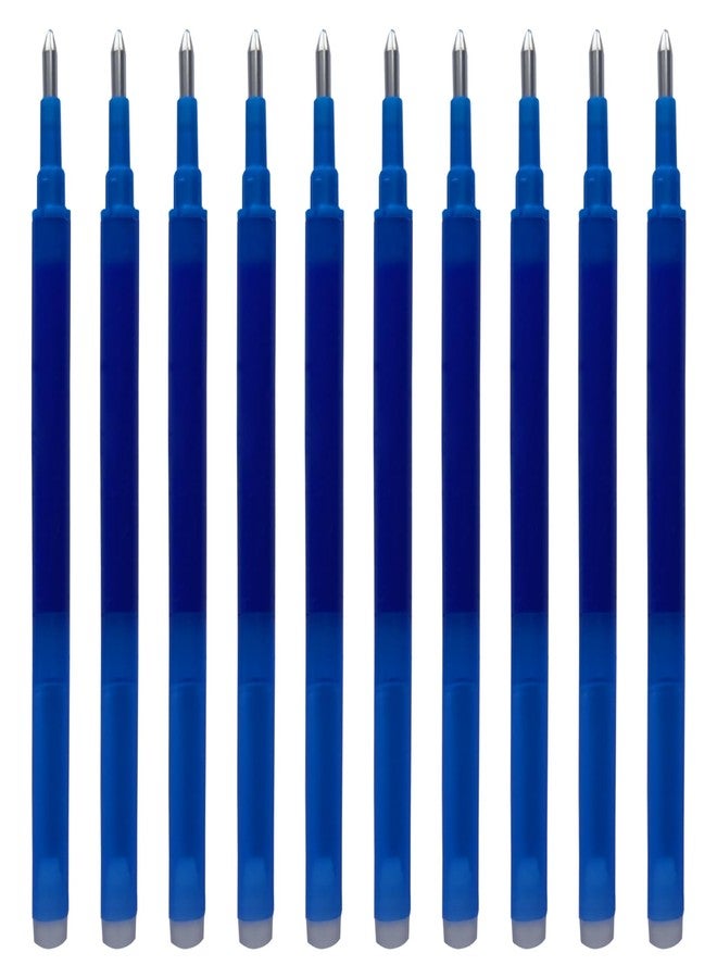 Volcanics Gel Ink Refills for Erasable Gel Ink Pen, Fine Point, Blue Ink, 10 Packs