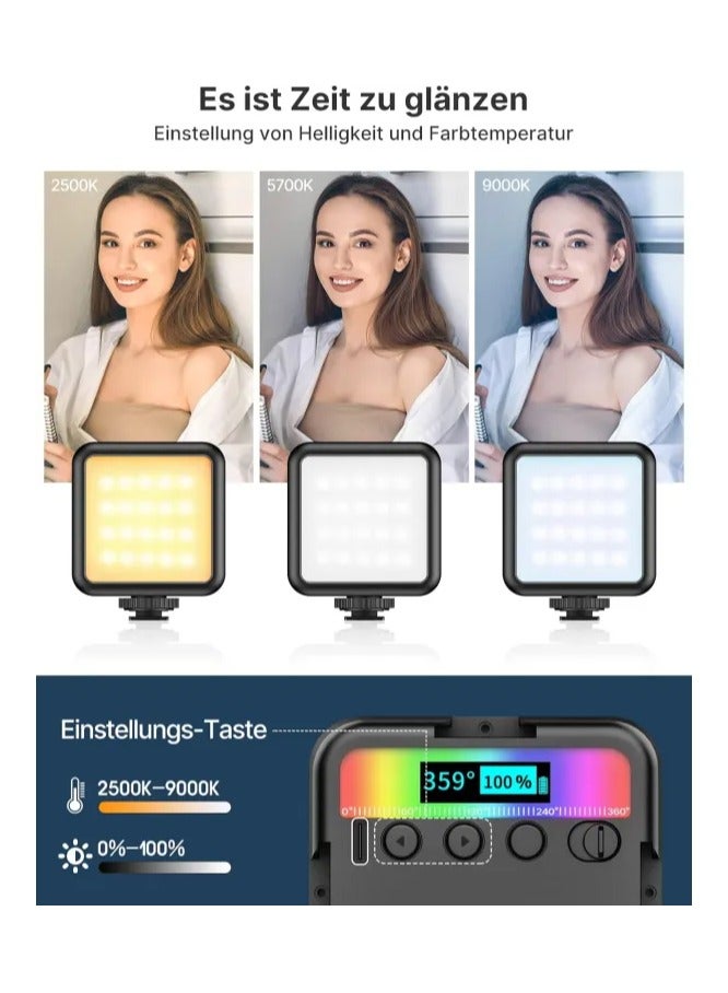 PROMAGE RGB VIDEO LIGHT PM20 R on Camera Rechargeable Type-C( vlogger/ content creator/ photographer/ mobile) - Image 2