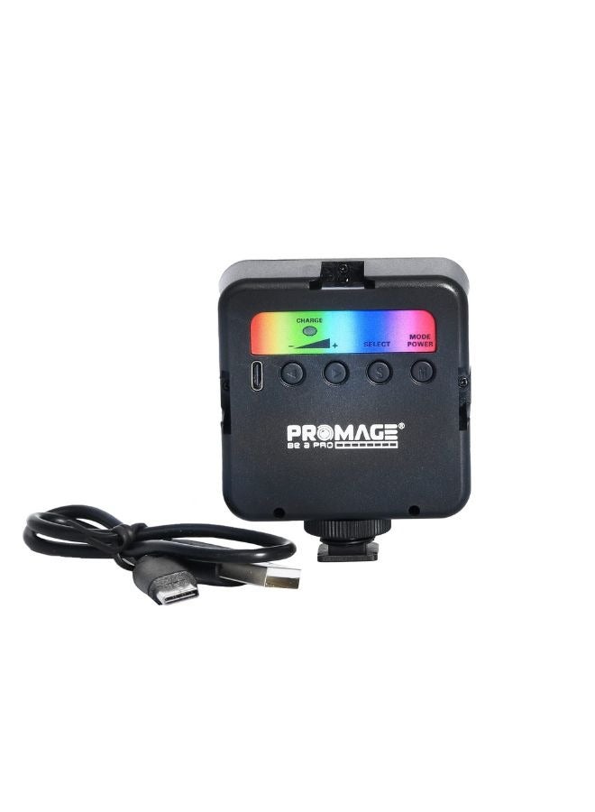 PROMAGE RGB VIDEO LIGHT PM20 R on Camera Rechargeable Type-C( vlogger/ content creator/ photographer/ mobile) - Image 3