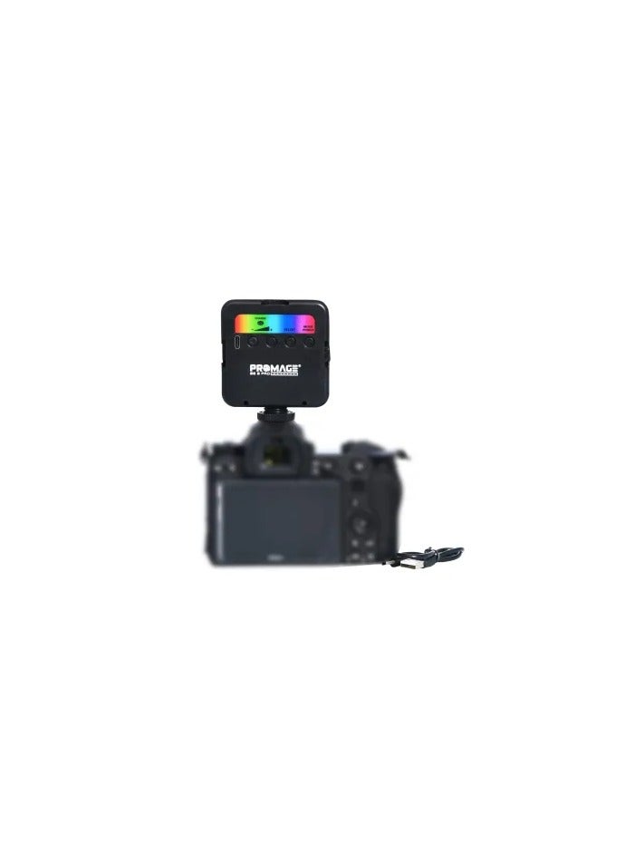 PROMAGE RGB VIDEO LIGHT PM20 R on Camera Rechargeable Type-C( vlogger/ content creator/ photographer/ mobile) - Image 4