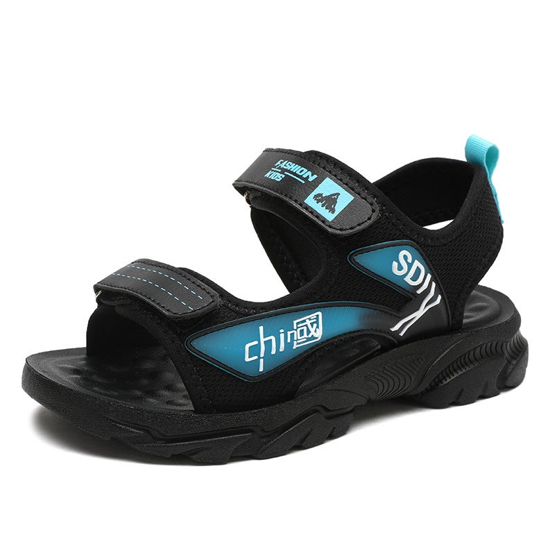 Boys' Sandals Style For Older Children, Non-Slip Soft Sole Boys' Beach Shoes, Fashionable Trendy Breathable Boys' Shoes - Image 1
