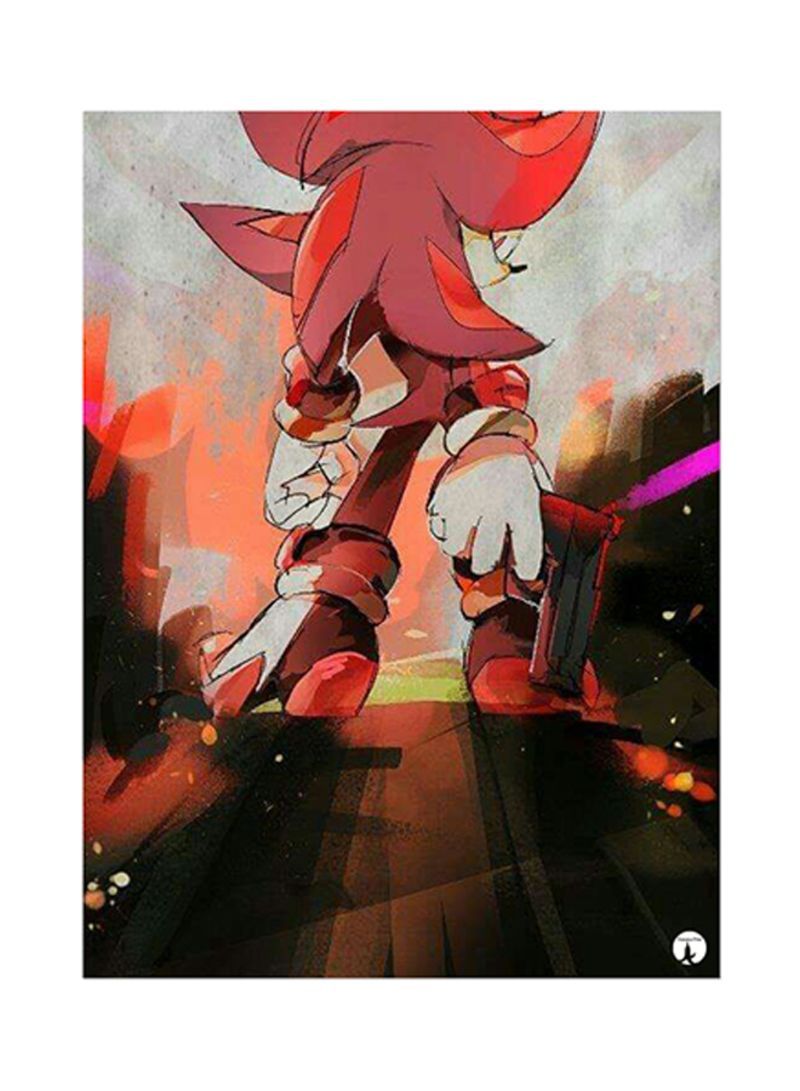 Video Game Sonic Metal Plate Poster Multicolour 15x20centimeter