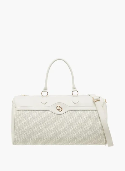 سيليست Women's Textured Duffle Bag with Double Handle and Zip Closure