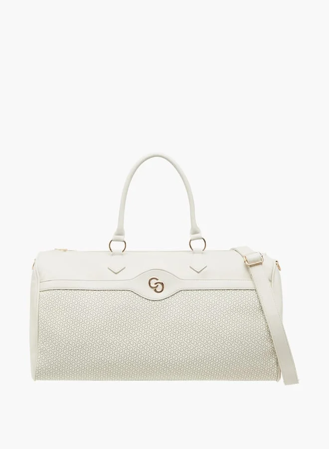 سيليست Women's Textured Duffle Bag with Double Handle and Zip Closure