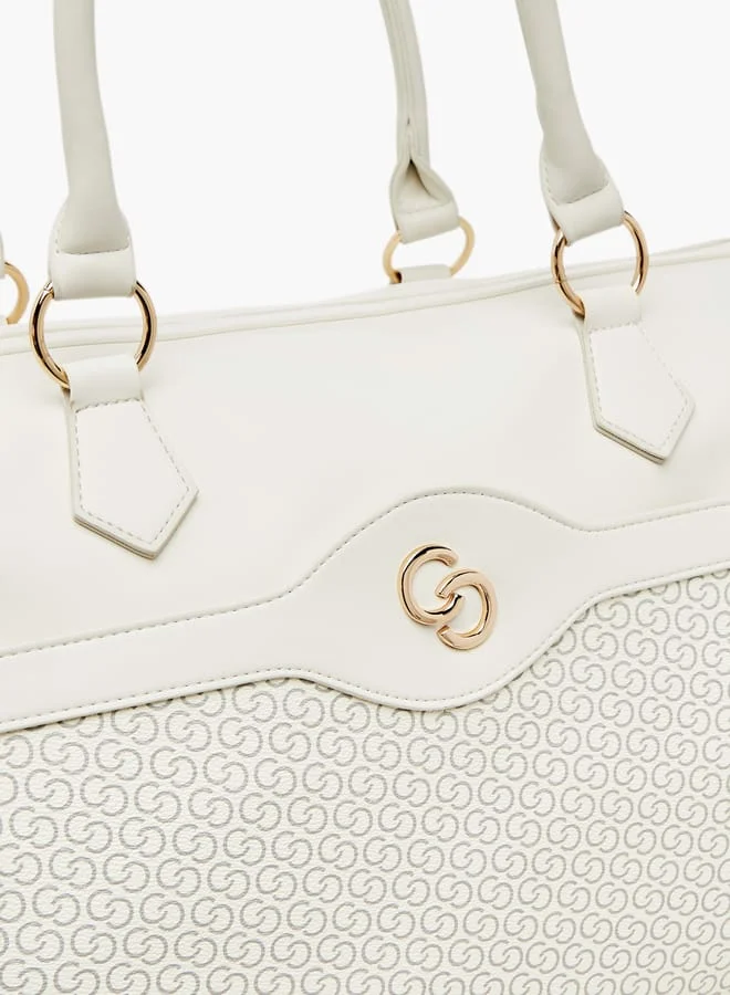 سيليست Women's Textured Duffle Bag with Double Handle and Zip Closure