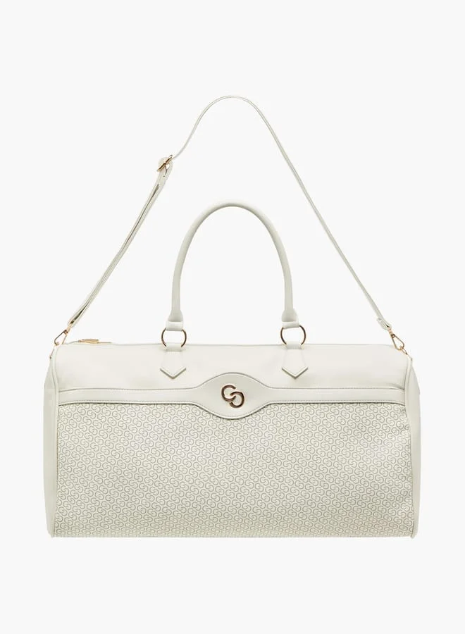 سيليست Women's Textured Duffle Bag with Double Handle and Zip Closure