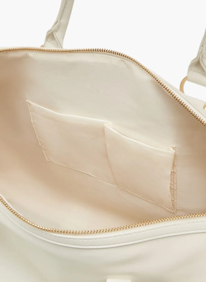 سيليست Women's Textured Duffle Bag with Double Handle and Zip Closure