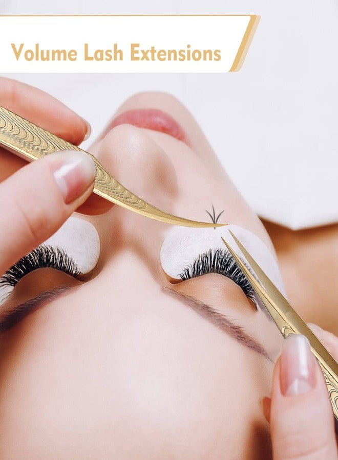 Ms.Queen Lash Extension Tweezers-Dolphin Shape Tip Isolation Tweezers for Classic Volume Eyelash Extensions - Image 3