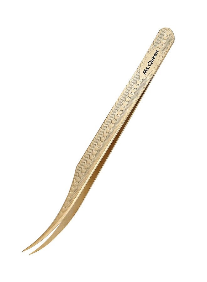 Ms.Queen Lash Extension Tweezers-Dolphin Shape Tip Isolation Tweezers for Classic Volume Eyelash Extensions - Image 1