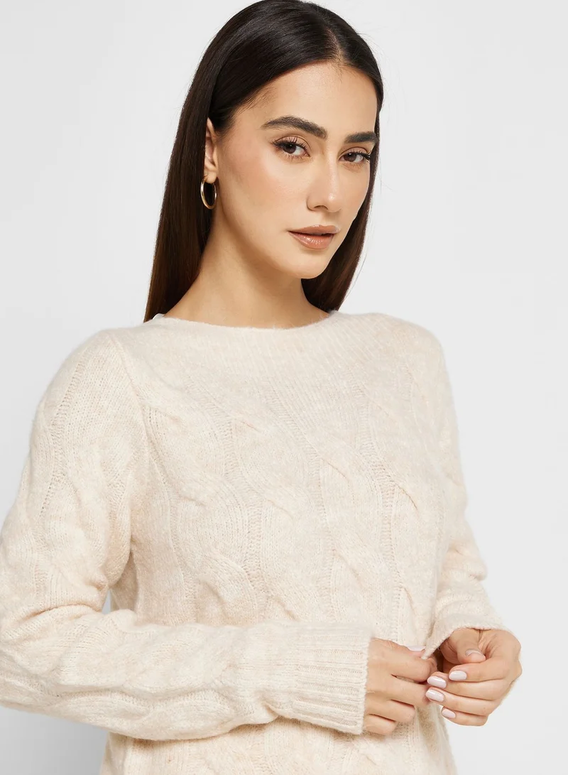 Jacqueline de Yong Boat Neck Knitted Sweater