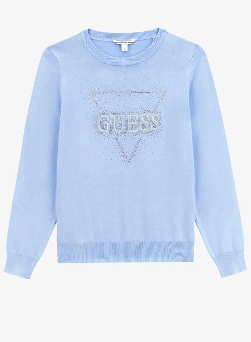GUESS Youth Long Sleeve Crew Neck Sweater