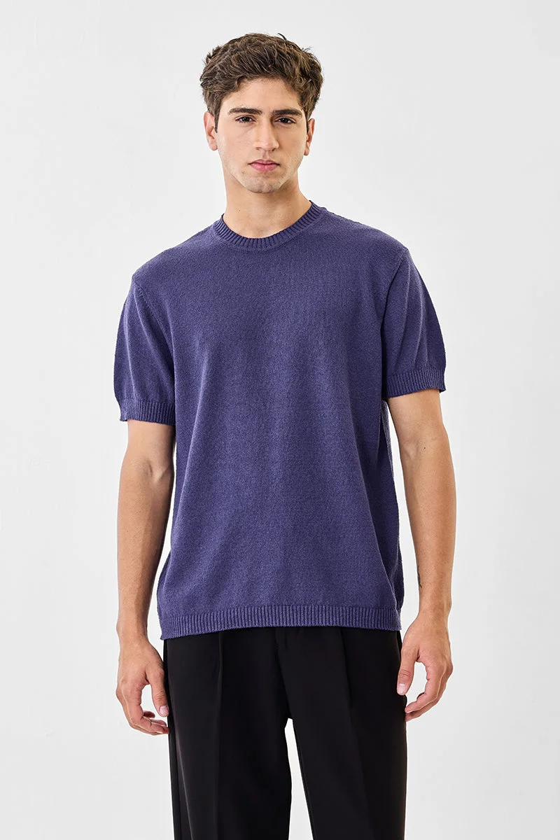 Snitch Blue Flat Knit Core Lab T-Shirt for Men | Best Price UAE