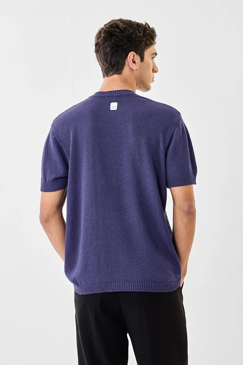 Snitch Blue Flat Knit Core Lab T-Shirt for Men | Best Price UAE
