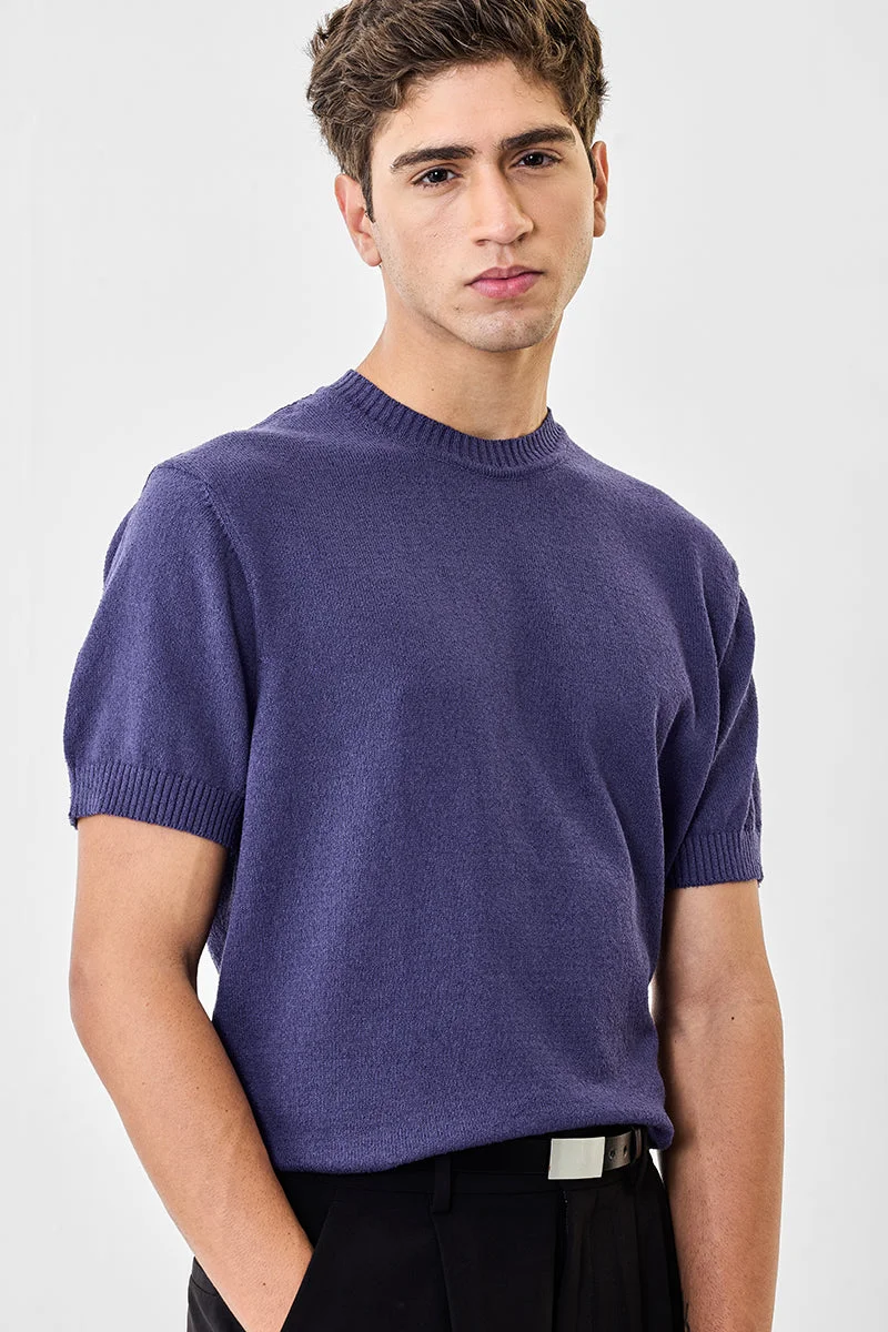 Snitch Blue Flat Knit Core Lab T-Shirt for Men | Best Price UAE