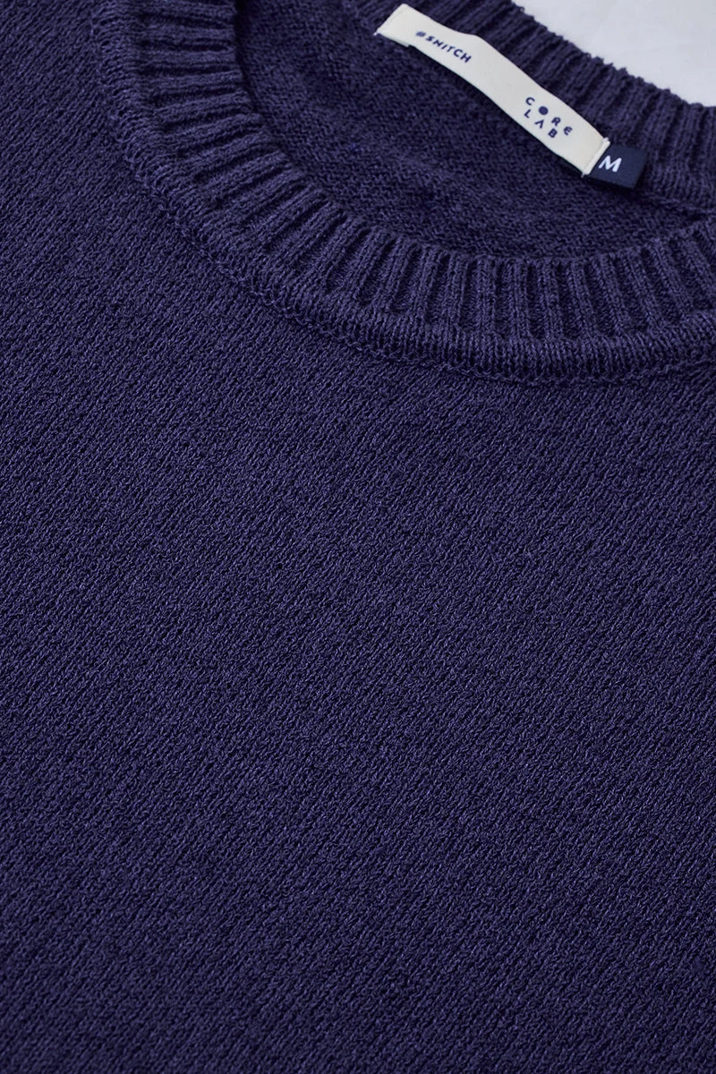 Snitch Blue Flat Knit Core Lab T-Shirt for Men | Best Price UAE