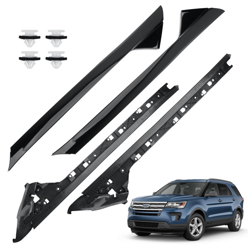 4 PCS Windshield APillar Trim Molding Set Compatible with Ford Explorer 20112019Driver Passenger SideOuter Inner Trim Kit BB5Z7803145AABB5Z7803145BABB5Z7803136BABB5Z7803144AA