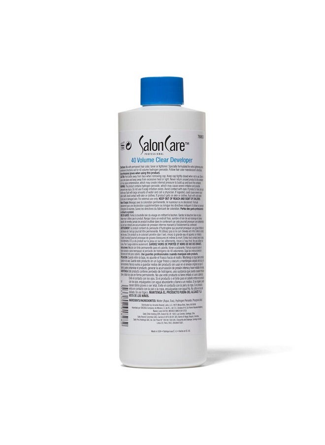 Salon Care Salon Care 40 Volume Clear Developer, Maximum Lift, Stabilized Formula for Consistent, Predictable Results, Superior Gray Coverage, 16 Ounce  - Image 2