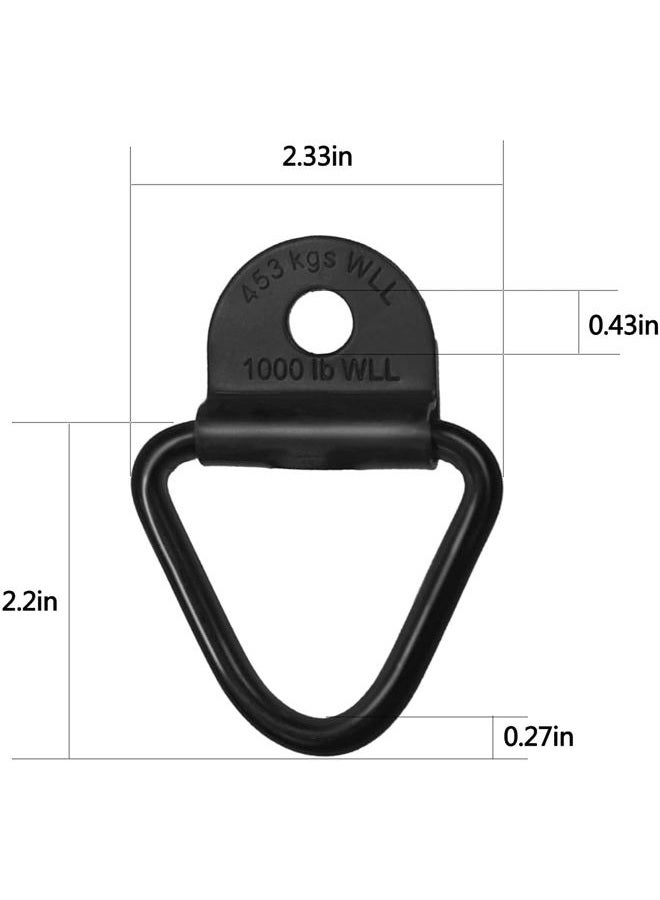 Sporthfish Cargo Tie-Down Anchors,8-Pack Black Steel V-Ring Bolton Trailer Cargo Tie Down,for Trailers,Trucks and Warehouses Replacement for D-Ring Plastic Flush Mount Pan Fitting Tie Down - Image 5