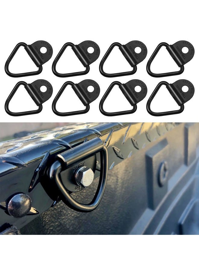 Sporthfish Cargo Tie-Down Anchors,8-Pack Black Steel V-Ring Bolton Trailer Cargo Tie Down,for Trailers,Trucks and Warehouses Replacement for D-Ring Plastic Flush Mount Pan Fitting Tie Down - Image 3