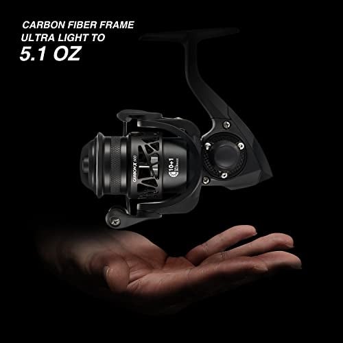 Piscifun Carbon X Spinning Reels, Carbon Frame and Rotor, Ultralight 5.1oz Spinning Fishing Reel, 5.2:1 Low Speed Gear Ratio, 10+1 Shieled BB Smooth Powerful Fishing Spinning Reel 500 Series - Image 2