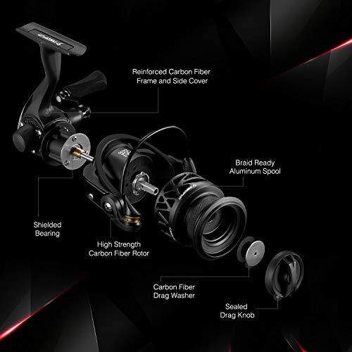 Piscifun Carbon X Spinning Reels, Carbon Frame and Rotor, Ultralight 5.1oz Spinning Fishing Reel, 5.2:1 Low Speed Gear Ratio, 10+1 Shieled BB Smooth Powerful Fishing Spinning Reel 500 Series - Image 5