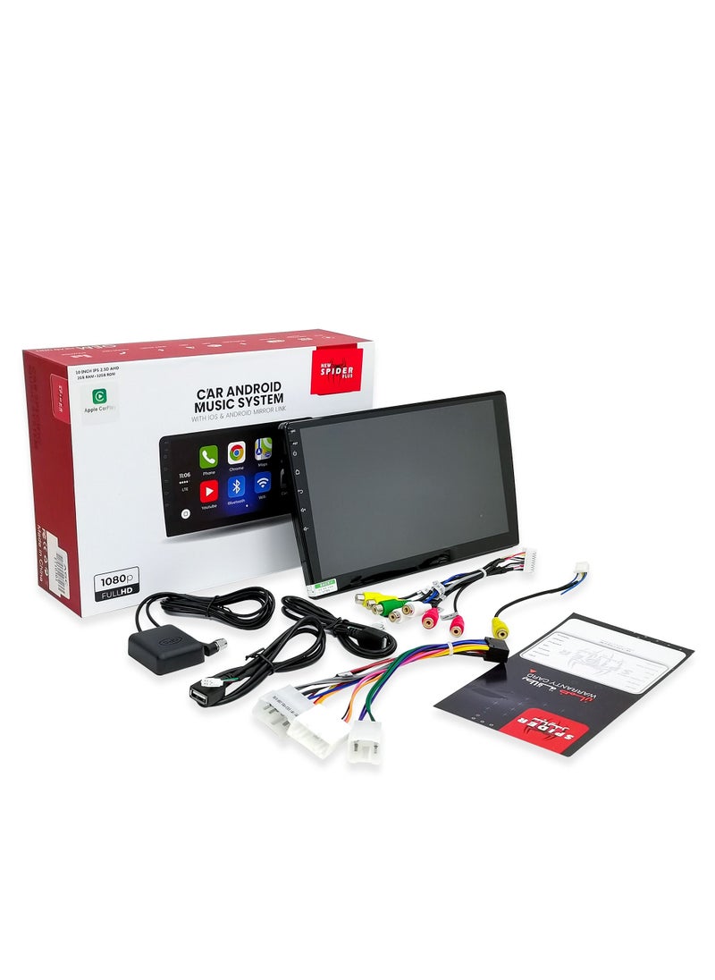 10 Inch Touchscreen Car Display 1080 p Full HD With IOS and Car Android Mirror Link Music System Android 11